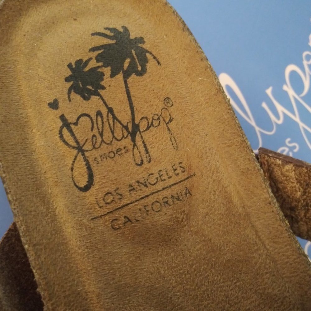 2200 Size 6.5 Jellypop Cork Bottom Platform Sandals - Picture 3 of 8
